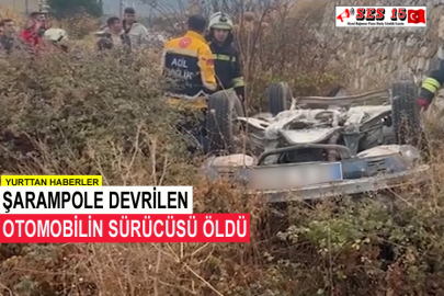 Şarampole Devrilen Otomobilin Sürücüsü Öldü