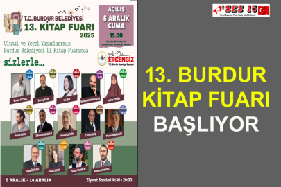 13. Burdur Kitap Fuarı Başlıyor