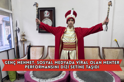 Genç Mehmet, Sosyal Medyada Viral Olan Mehter Performansını Dizi Setine Taşıdı