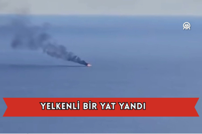 Yelkenli Bir Yat Yandı