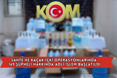 Sahte Ve Kaçak İçki Operasyonlarında 169 Şüpheli Hakkında Adli İşlem Başlatıldı