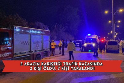 3 Aracın Karıştığı Trafik Kazasında 2 Kişi Öldü, 7 Kişi Yaralandı
