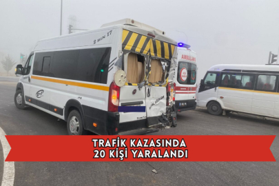 Trafik kazasında 20 Kişi Yaralandı