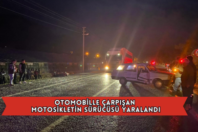 Otomobille Çarpışan Motosikletin Sürücüsü Yaralandı