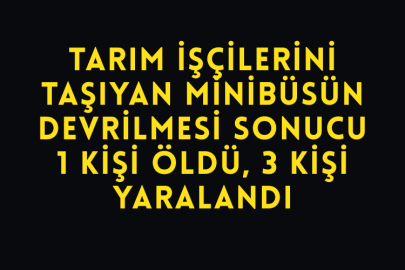 Tarım İşçilerini Taşıyan Minibüsün Devrilmesi Sonucu 1 Kişi Öldü, 3 Kişi Yaralandı
