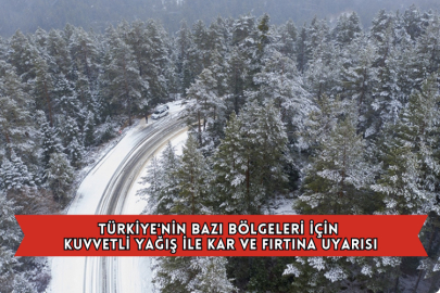 Türkiye'nin Bazı Bölgeleri İçin Kuvvetli Yağış İle Kar Ve Fırtına Uyarısı