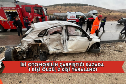 İki Otomobilin Çarpıştığı Kazada 1 Kişi Öldü, 2 Kişi Yaralandı