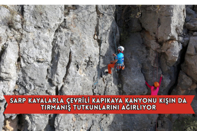 Sarp Kayalarla Çevrili Kapıkaya Kanyonu Kışın Da Tırmanış Tutkunlarını Ağırlıyor