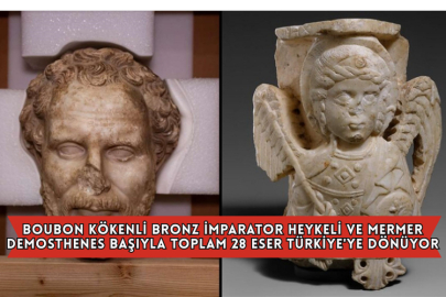 Boubon Kökenli Bronz İmparator Heykeli ve Mermer Demosthenes Başıyla Toplam 28 Eser Türkiye'ye Dönüyor