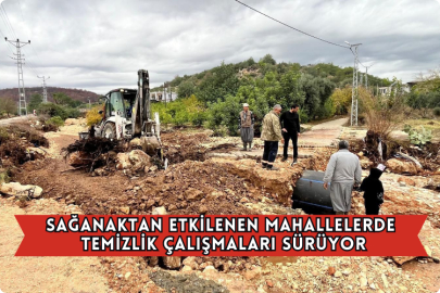 Sağanaktan Etkilenen Mahallelerde Temizlik Çalışmaları Sürüyor
