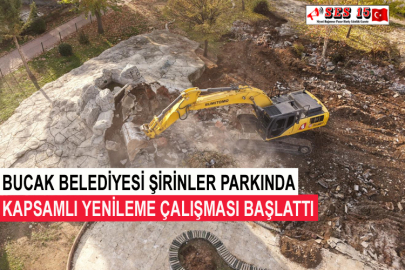 Bucak Belediyesi Şirinler Parkında Kapsamlı Yenileme Çalışması Başlattı