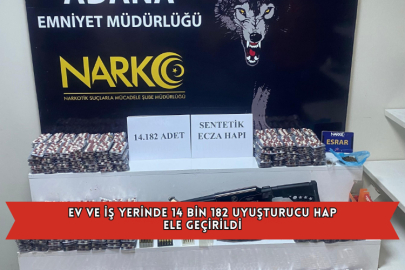 Ev Ve İş Yerinde 14 Bin 182 Uyuşturucu Hap Ele Geçirildi
