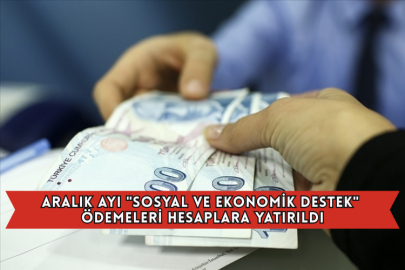 Aralık Ayı "Sosyal ve Ekonomik Destek" Ödemeleri Hesaplara Yatırıldı