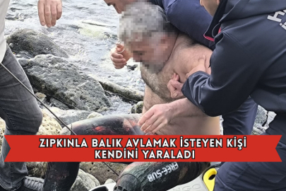 Zıpkınla Balık Avlamak İsteyen Kişi Kendini Yaraladı