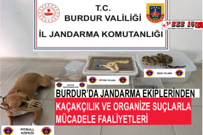 Burdur’da Jandarma Ekiplerinden Kaçakçılık Ve Organize Suçlarla Mücadele Faaliyetleri