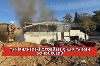 Tamirhanedeki Otobüste Çıkan Yangın Söndürüldü