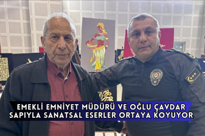 Emekli Emniyet Müdürü ve Oğlu Çavdar Sapıyla Sanatsal Eserler Ortaya Koyuyor