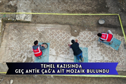 Temel Kazısında Geç Antik Çağ'a Ait Mozaik Bulundu
