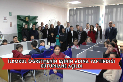 İlkokul Öğretmenin Eşinin Adına Yaptırdığı Kütüphane Açıldı