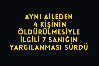 Aynı Aileden 4 Kişinin Öldürülmesiyle İlgili 7 Sanığın Yargılanması Sürdü