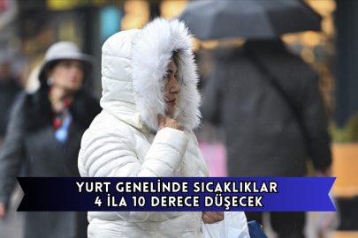 Yurt Genelinde Sıcaklıklar 4 İla 10 Derece Düşecek
