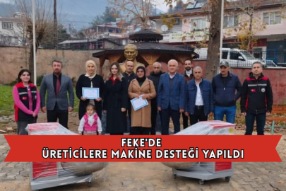 Feke'de Üreticilere Makine Desteği Yapıldı
