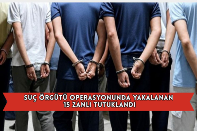 Suç Örgütü Operasyonunda Yakalanan 15 Zanlı Tutuklandı