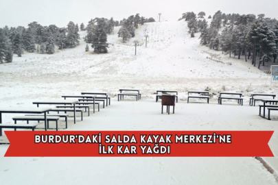 Burdur'daki Salda Kayak Merkezi'ne İlk Kar Yağdı