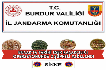 Bucak'ta Tarihi Eser Kaçakçılığı Operasyonunda 2 Şüpheli Yakalandı