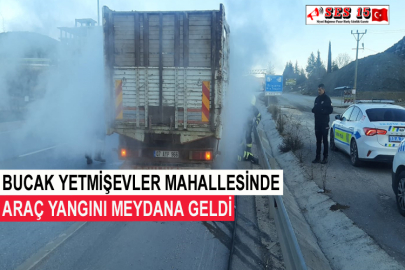 Bucak Yetmişevler Mahallesinde Araç Yangını Meydana Geldi
