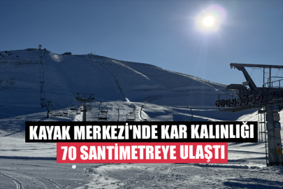 Kayak Merkezi'nde Kar Kalınlığı 70 Santimetreye Ulaştı