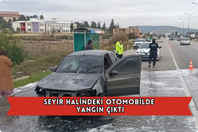 Seyir Halindeki Otomobilde Yangın Çıktı
