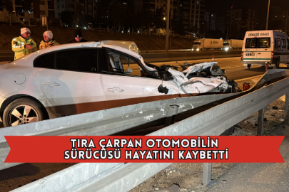 Tıra Çarpan Otomobilin Sürücüsü Hayatını Kaybetti