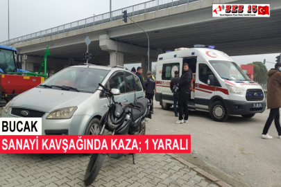 Bucak Sanayi Kavşağında Kaza; 1 Yaralı