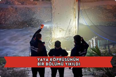 Yaya Köprüsünün Bir Bölümü Yıkıldı