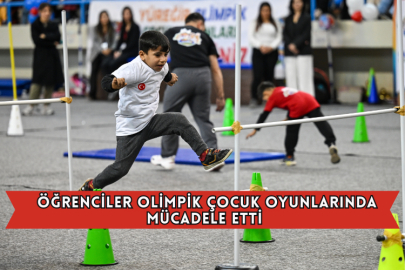 Öğrenciler Olimpik Çocuk Oyunlarında Mücadele Etti