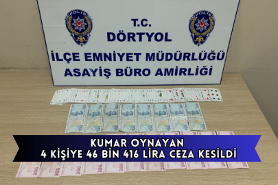 Kumar Oynayan 4 Kişiye 46 Bin 416 Lira Ceza Kesildi