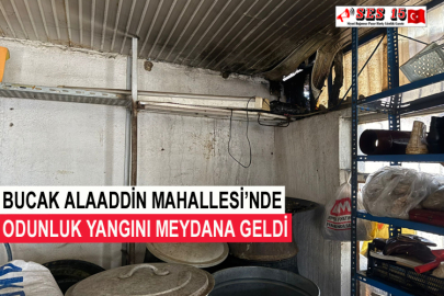 Bucak Alaaddin Mahallesi’nde Odunluk Yangını Meydana Geldi