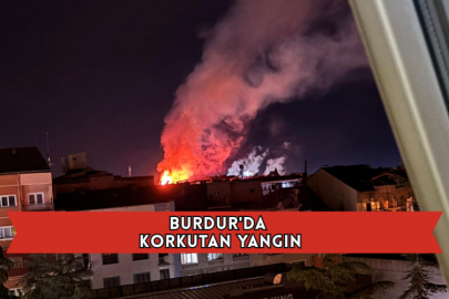 Burdur'da Korkutan Yangın