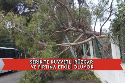 Serik'te Kuvvetli Rüzgar ve Fırtına Etkili Oluyor