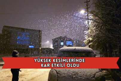 Yüksek Kesimlerinde Kar Etkili Oldu