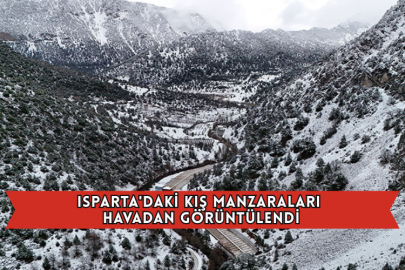 Isparta'daki Kış Manzaraları Havadan Görüntülendi
