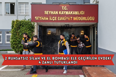 2 Ruhsatsız Silah Ve El Bombası Ele Geçirilen Evdeki 4 Zanlı Tutuklandı