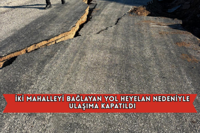 İki Mahalleyi Bağlayan Yol Heyelan Nedeniyle Ulaşıma Kapatıldı