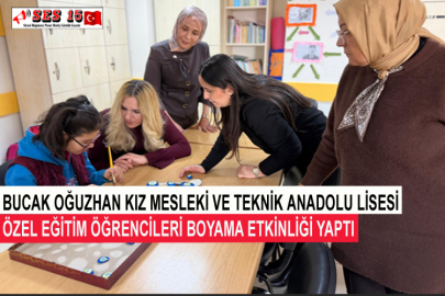 Bucak Oğuzhan Kız Mesleki Ve Teknik Anadolu Lisesi Özel Eğitim Öğrencileri Boyama Etkinliği Yaptı