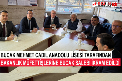 Bucak Mehmet Cadıl Anadolu Lisesi Tarafından Bakanlık Müfettişlerine Bucak Salebi İkram Edildi