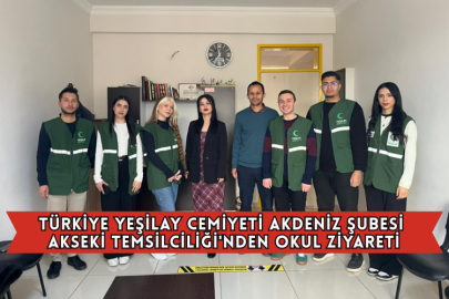 Türkiye Yeşilay Cemiyeti Akdeniz Şubesi Akseki Temsilciliği'nden Okul Ziyareti