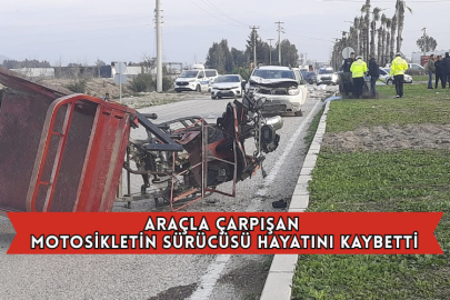 Araçla Çarpışan Motosikletin Sürücüsü Hayatını Kaybetti