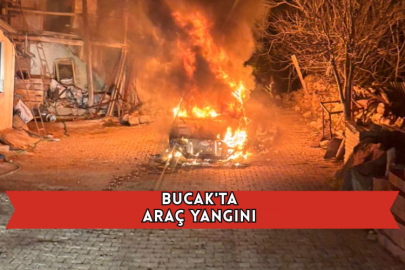 Bucak'ta Araç Yangını