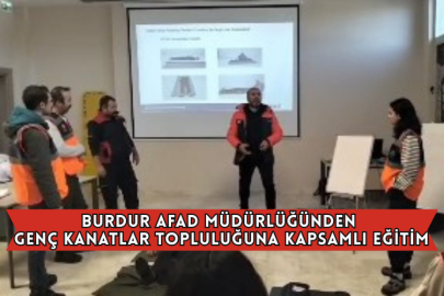 Burdur AFAD Müdürlüğünden Genç Kanatlar Topluluğuna Kapsamlı Eğitim
